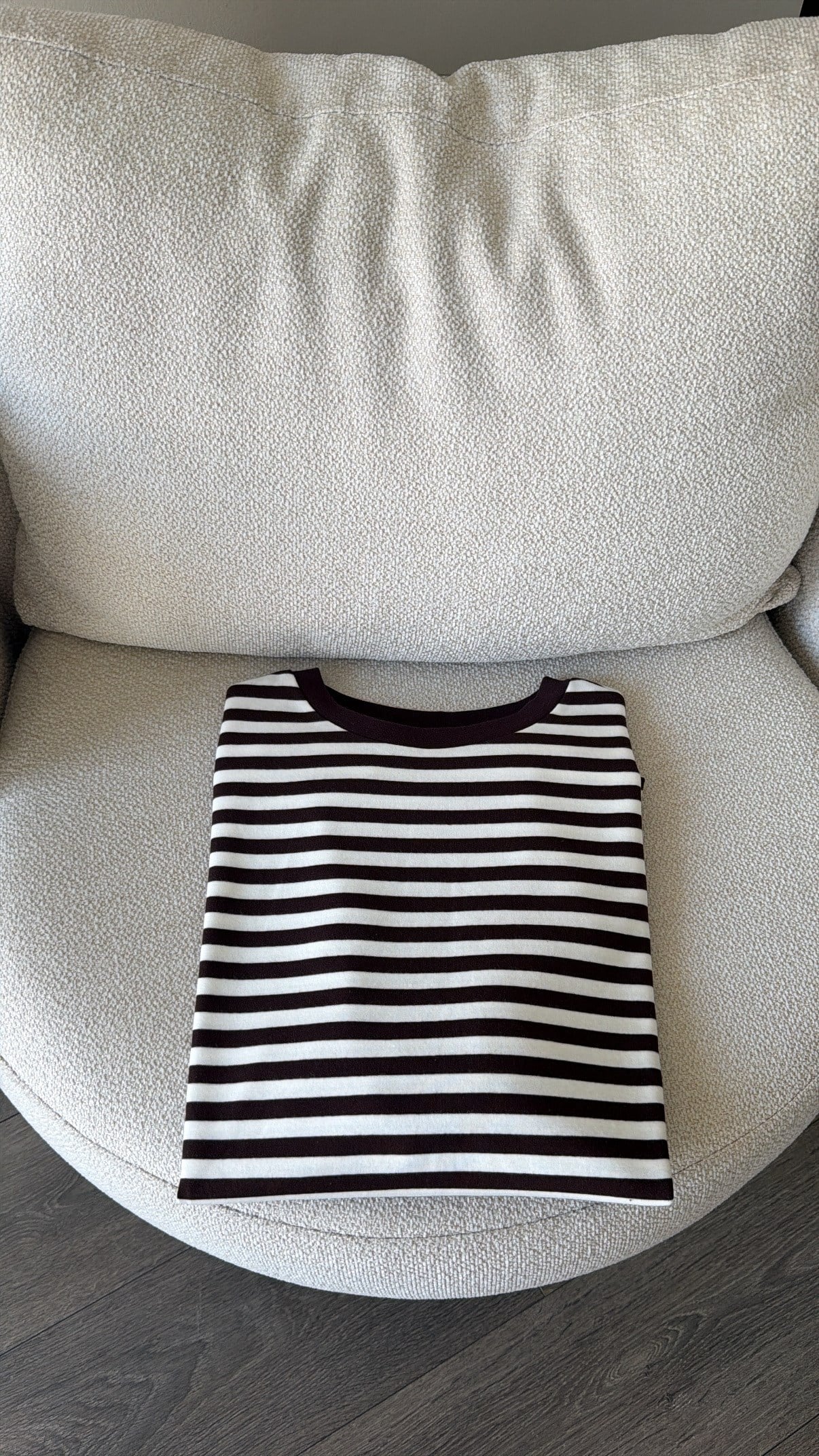 Çizgili Sweatshirt - Kahverengi