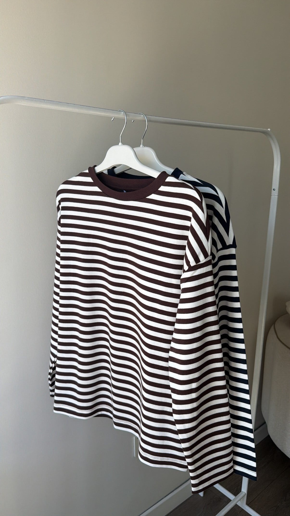 Çizgili Sweatshirt - Lacivert