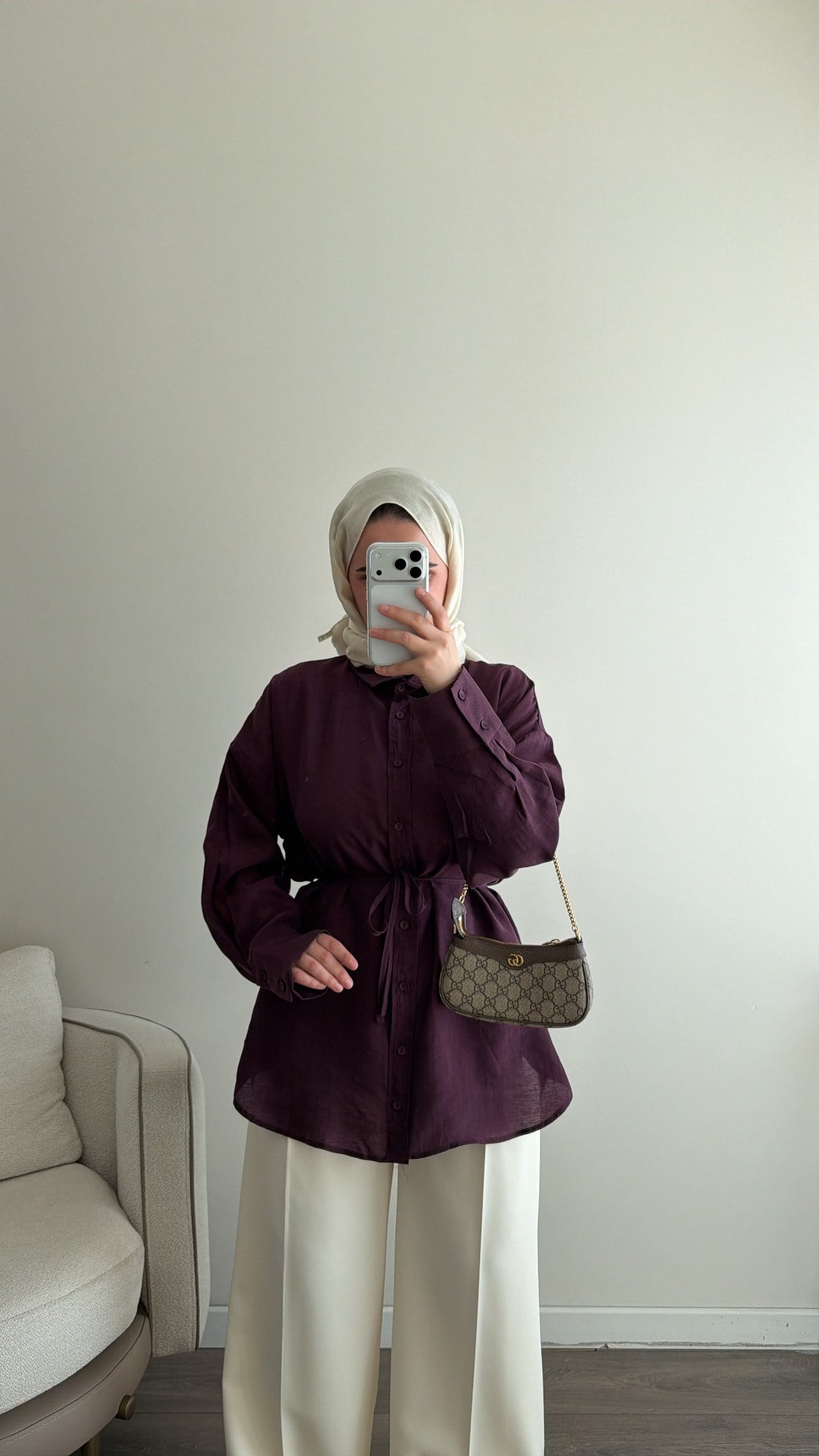 Kalın Manşetli Basic Burganya Gömlek