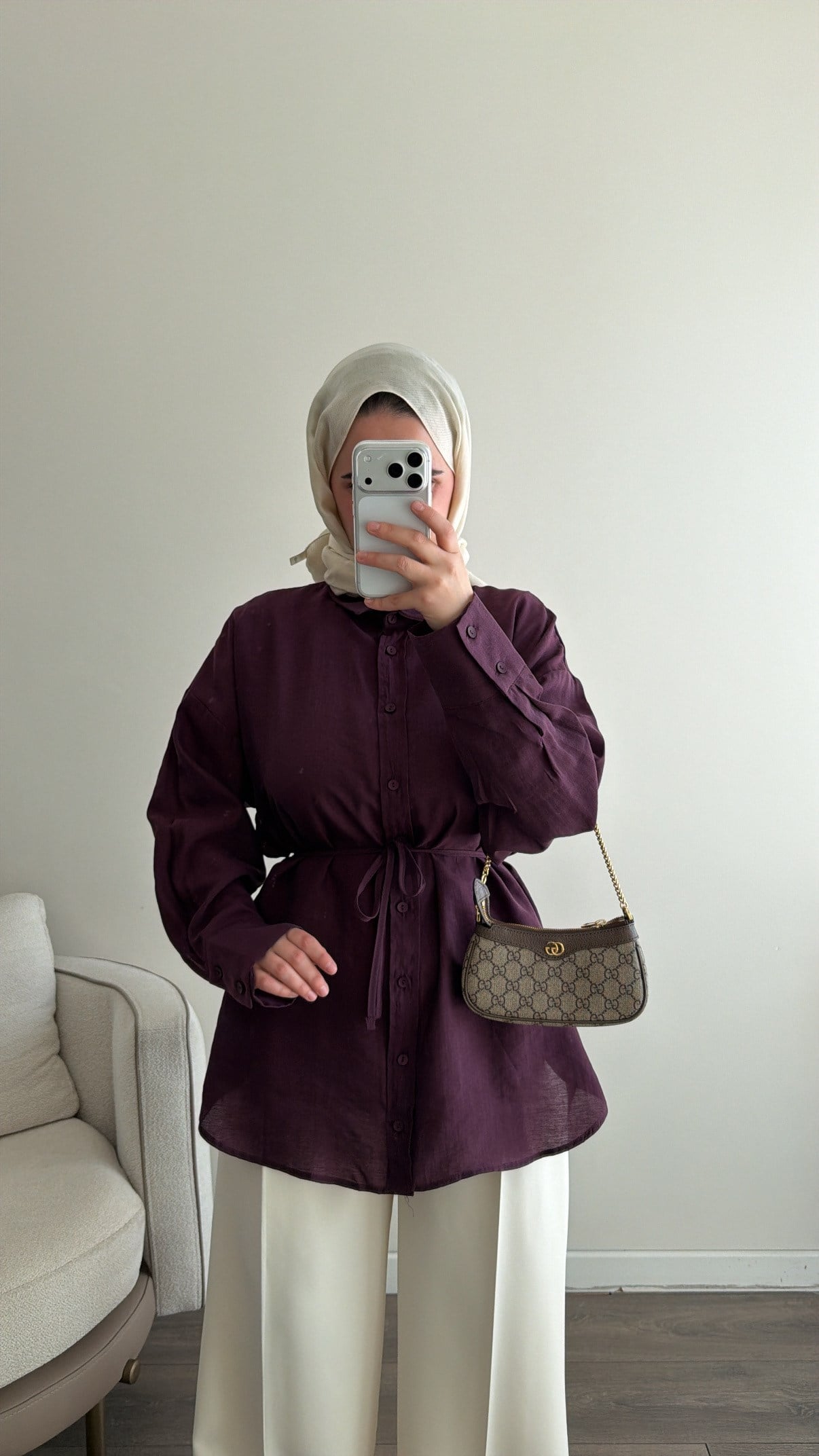 Kalın Manşetli Basic Burganya Gömlek