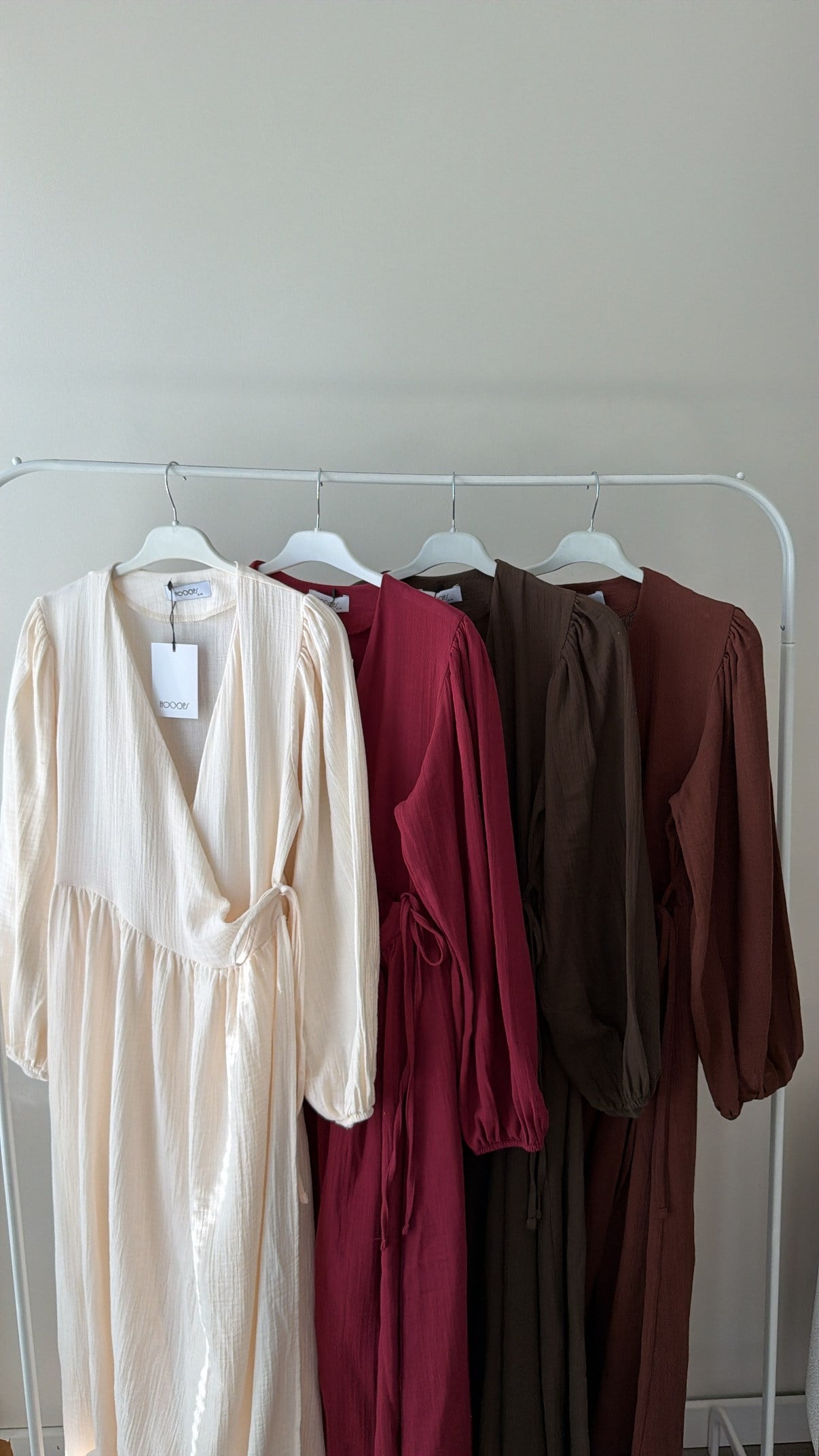 Kimono Kapama Kahve Müslin Elbise