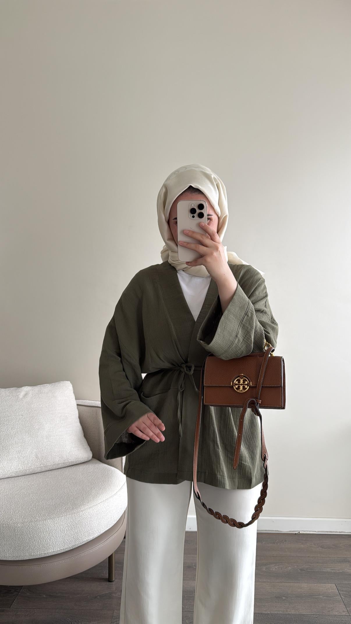 Müslin Kimono - Yeşil