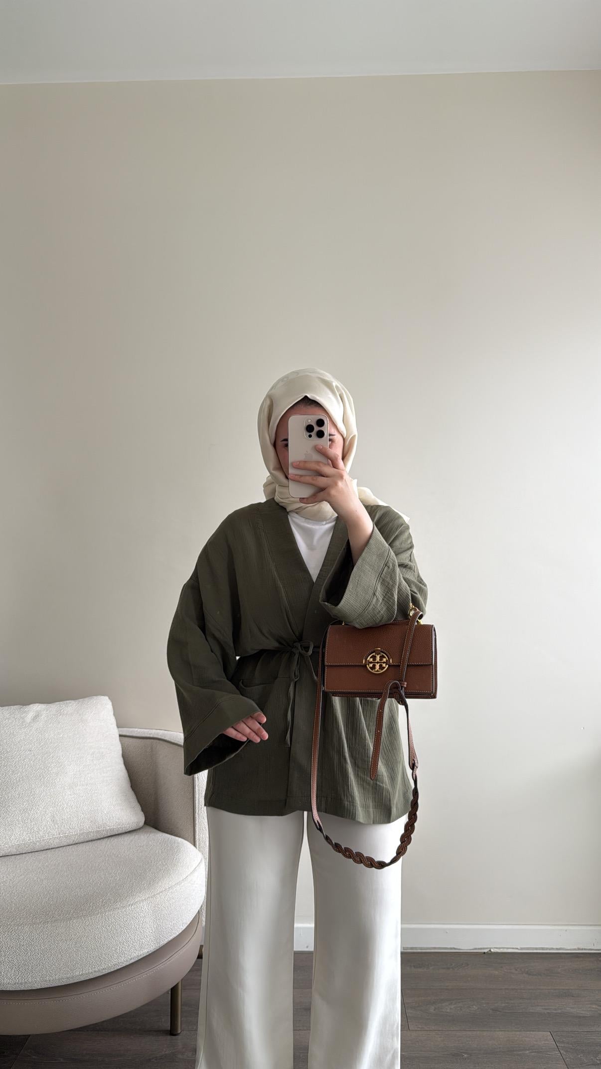 Müslin Kimono - Yeşil