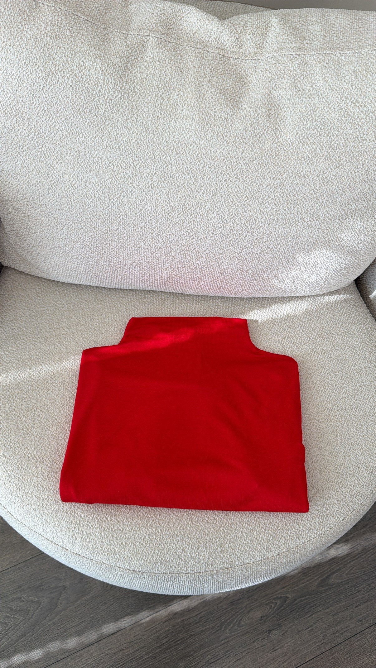 Oversize Dik Yaka Bluz - Kırmızı