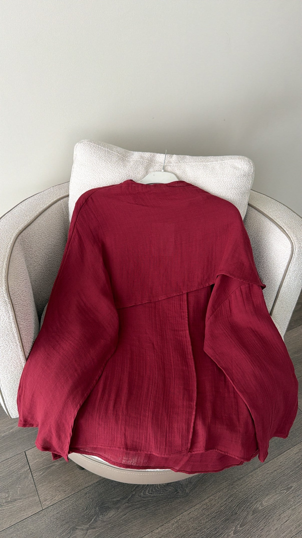 Pelerin Detaylı Bordo Tunik