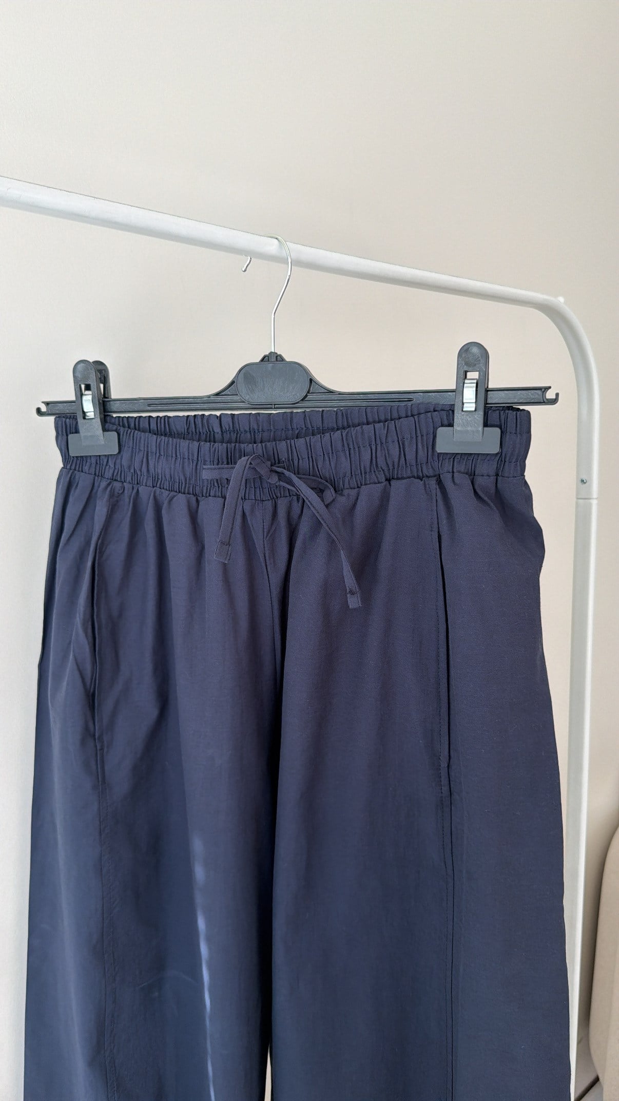 Rahat Kesim Geniş Paça Pantolon - Lacivert