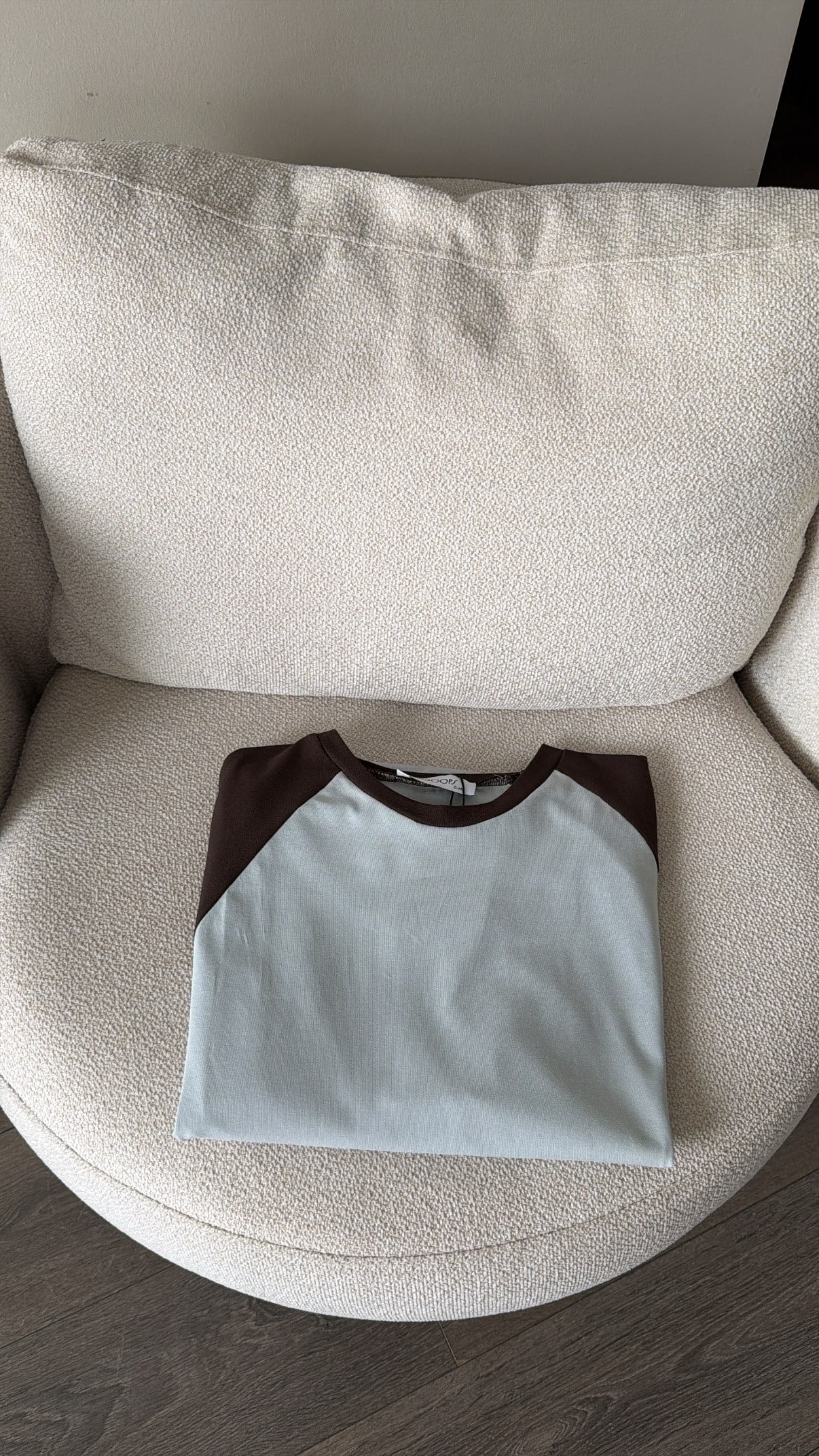 Reglan Çift Renk Sweatshirt- Kahve