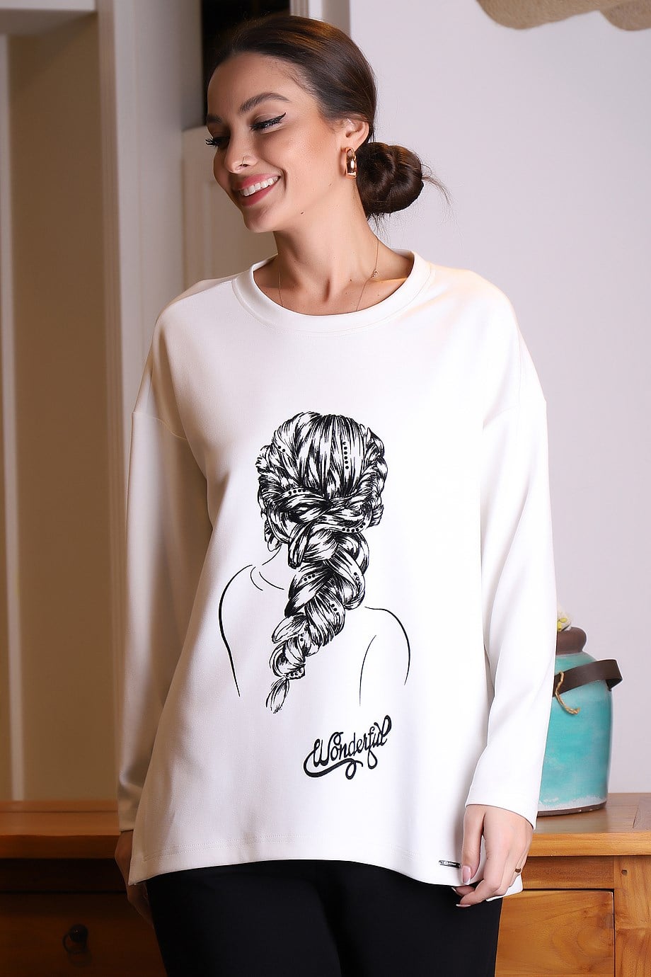 00061-2K3 TU TİME KB SWEATBEYAZ