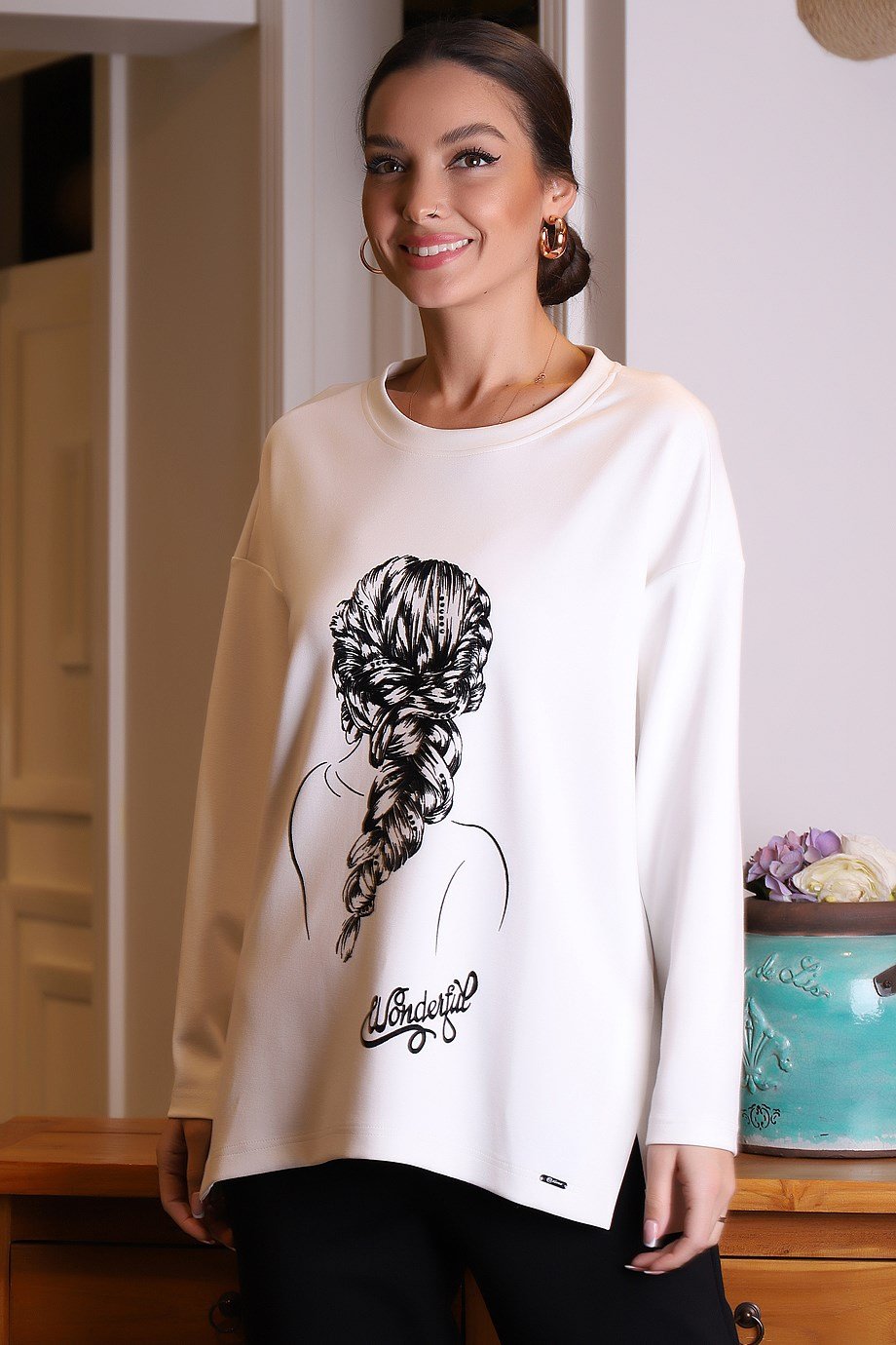 00061-2K3 TU TİME KB SWEATBEYAZ