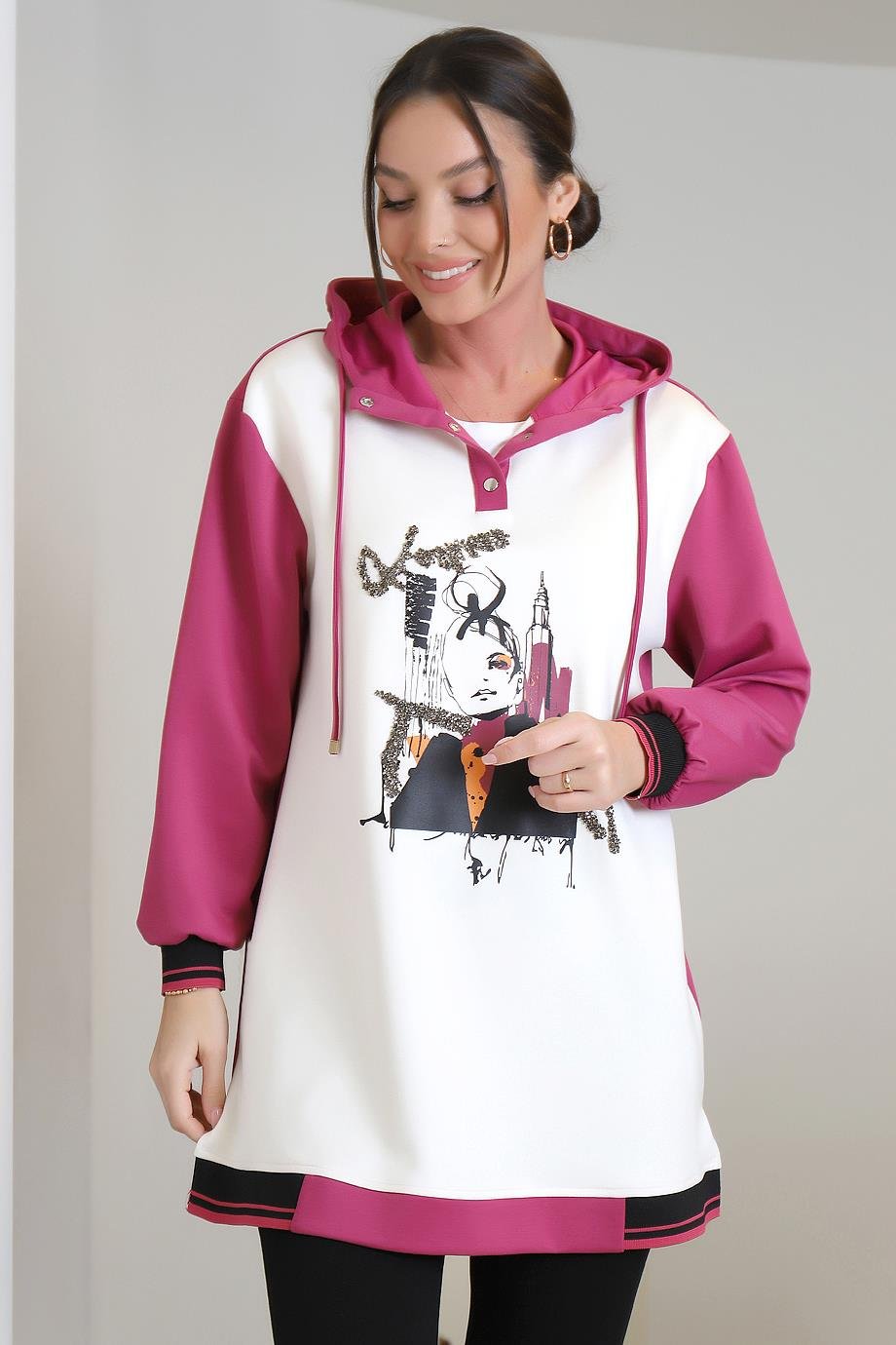 01810-2K3 MODA İLGİ TUNİKFUŞYA