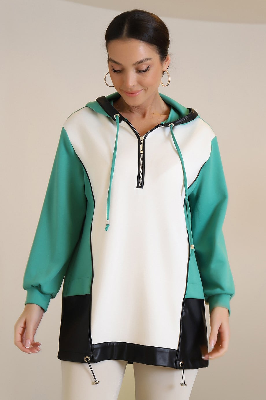 01823-2K3 MODA İLGİ TUNİKYEŞİL