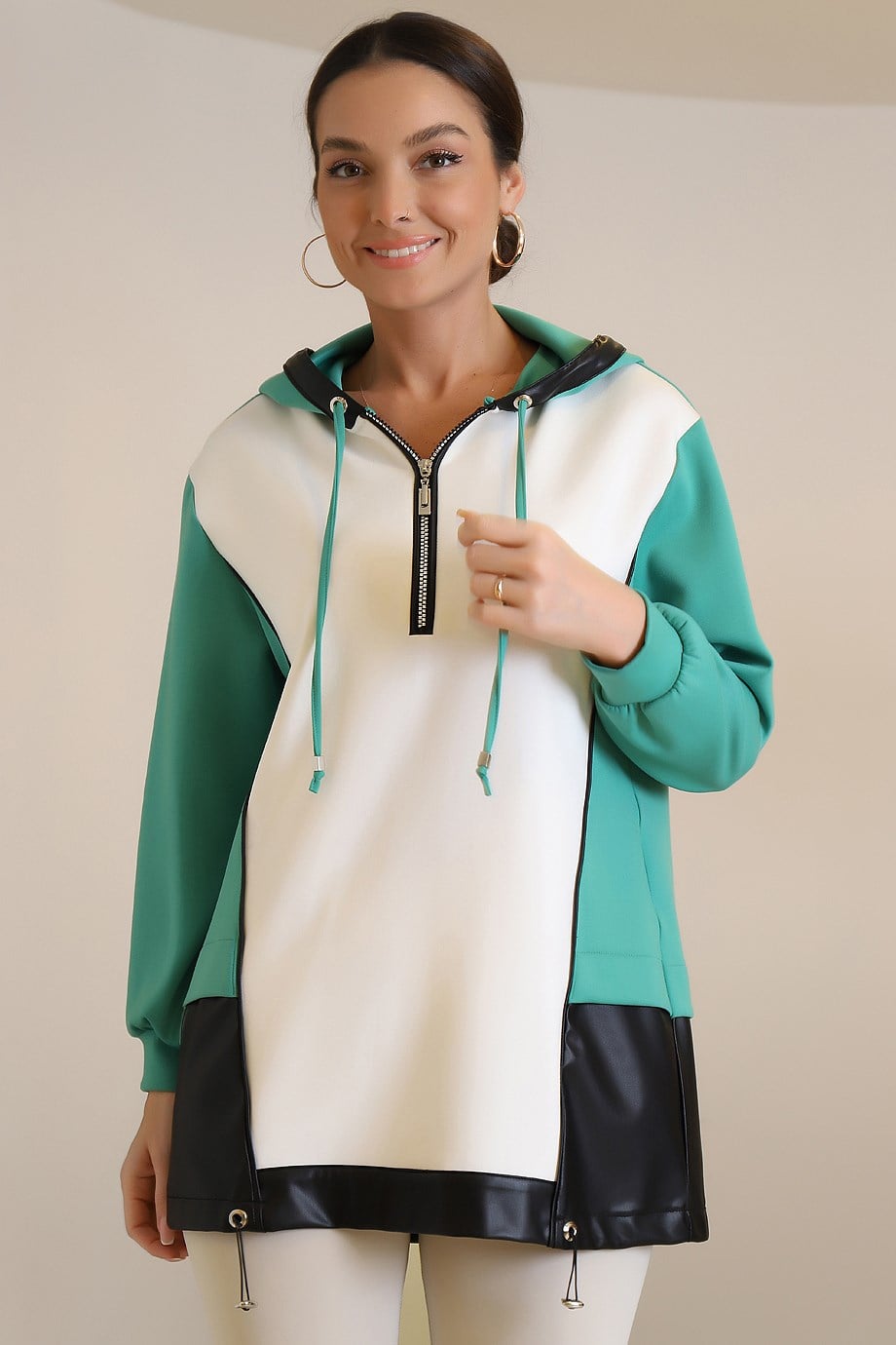 01823-2K3 MODA İLGİ TUNİKYEŞİL
