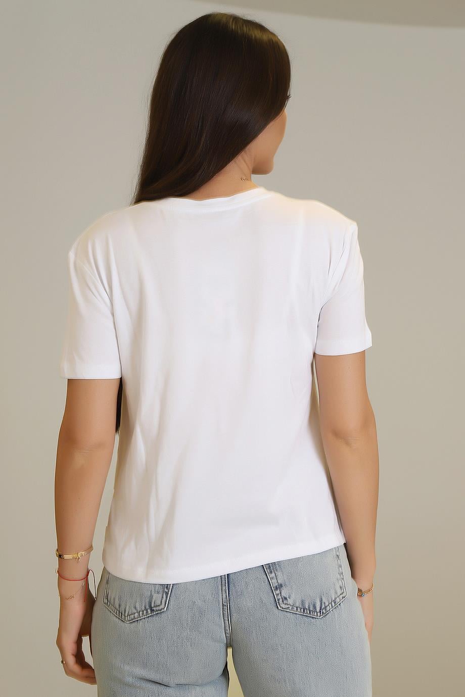0356-2Y3 F.FRIENDS T-SHIRTBEYAZ