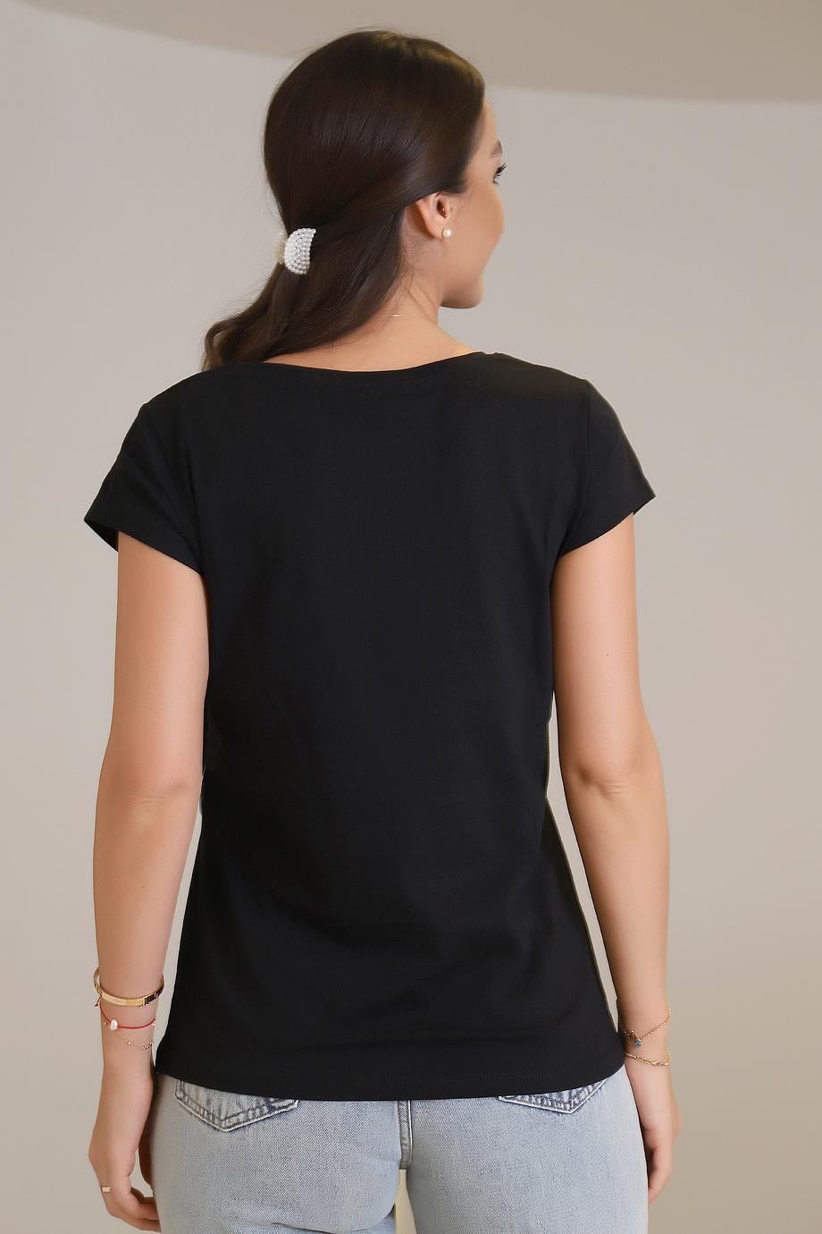 0710-2Y3 F.FRIENDS T-SHIRTSİYAH