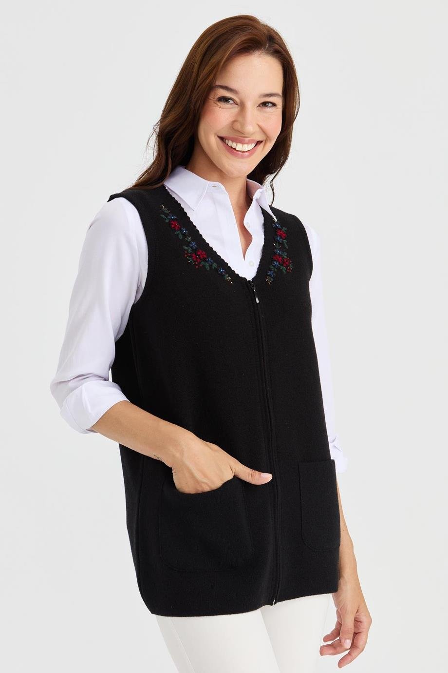 23001-2K4 DESEN YELEKSİYAH