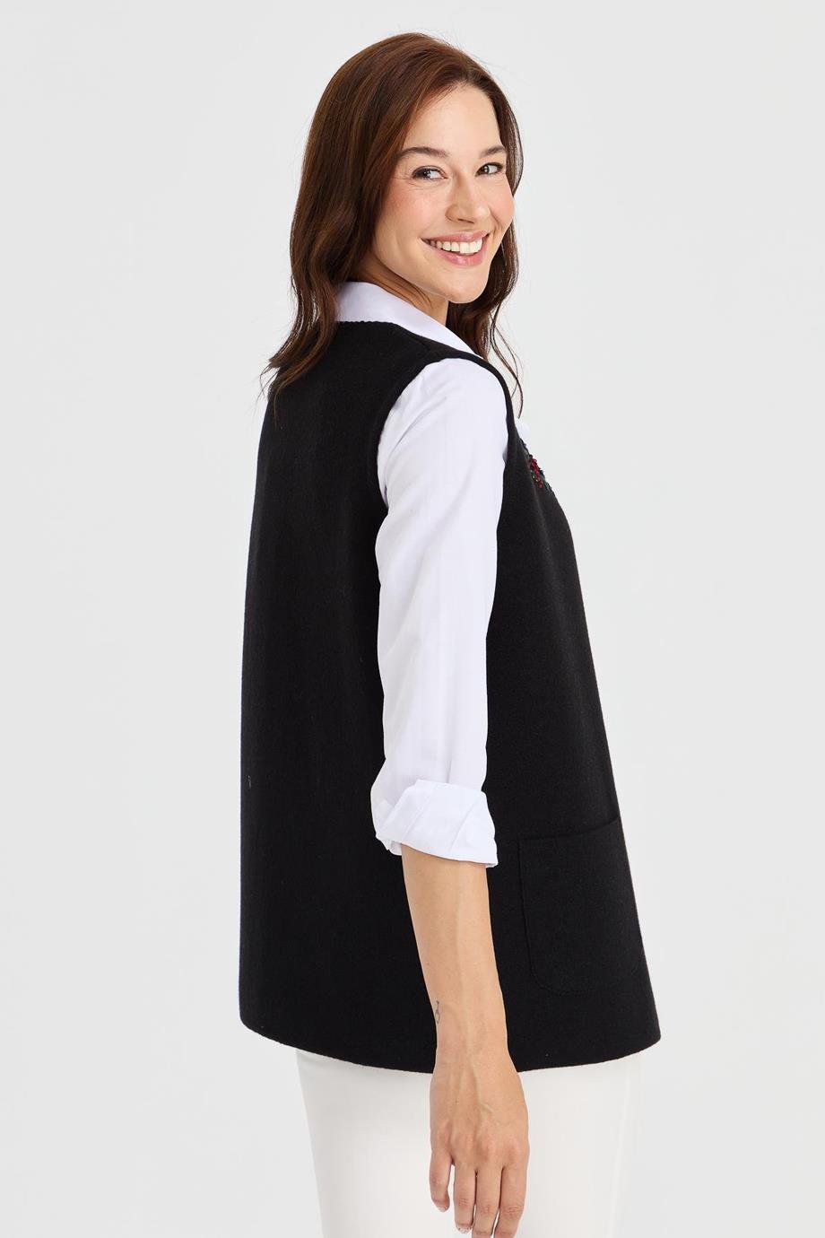 23001-2K4 DESEN YELEKSİYAH