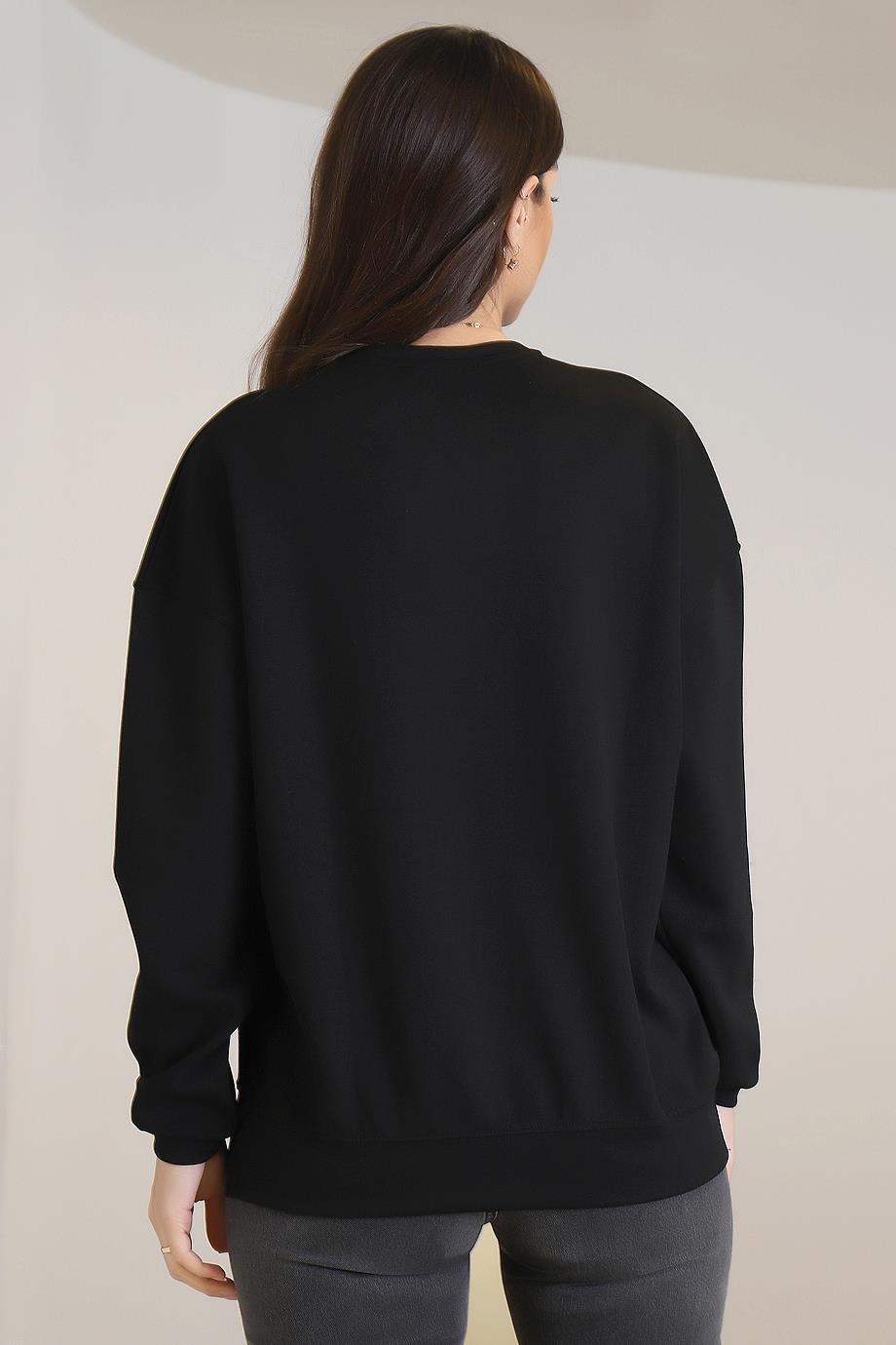 25376-2K3 BEBE PLUS SWEATSİYAH