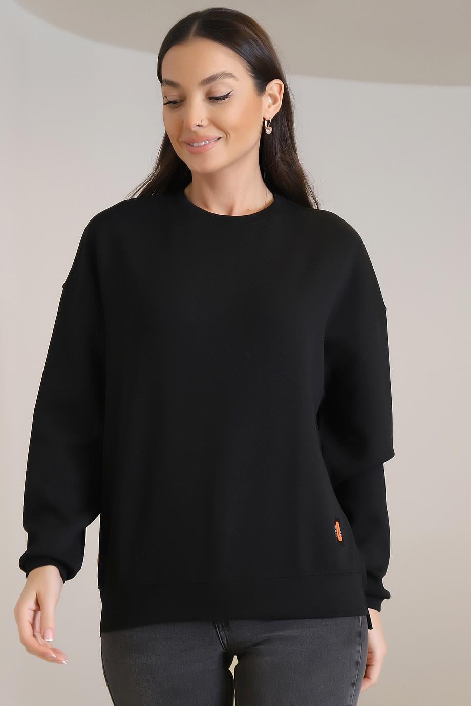 25376-2K3 BEBE PLUS SWEATSİYAH