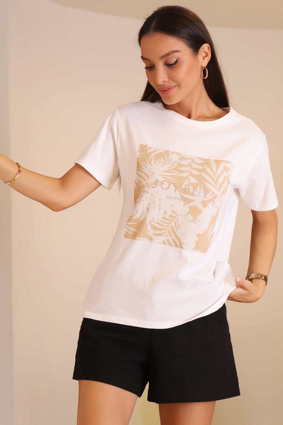 26193-2Y2 BEBE PLUS TSHIRTEKRU BEJ