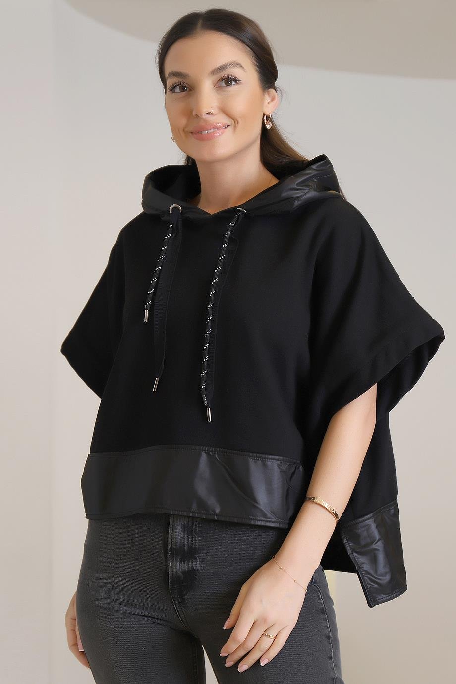 27215-2K3 BEB PLUS SWEATSİYAH