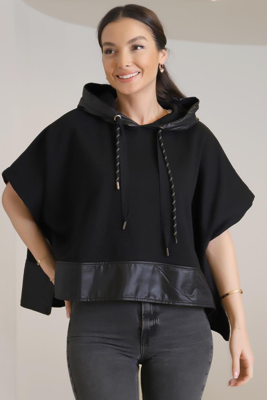 27215-2K3 BEB PLUS SWEATSİYAH