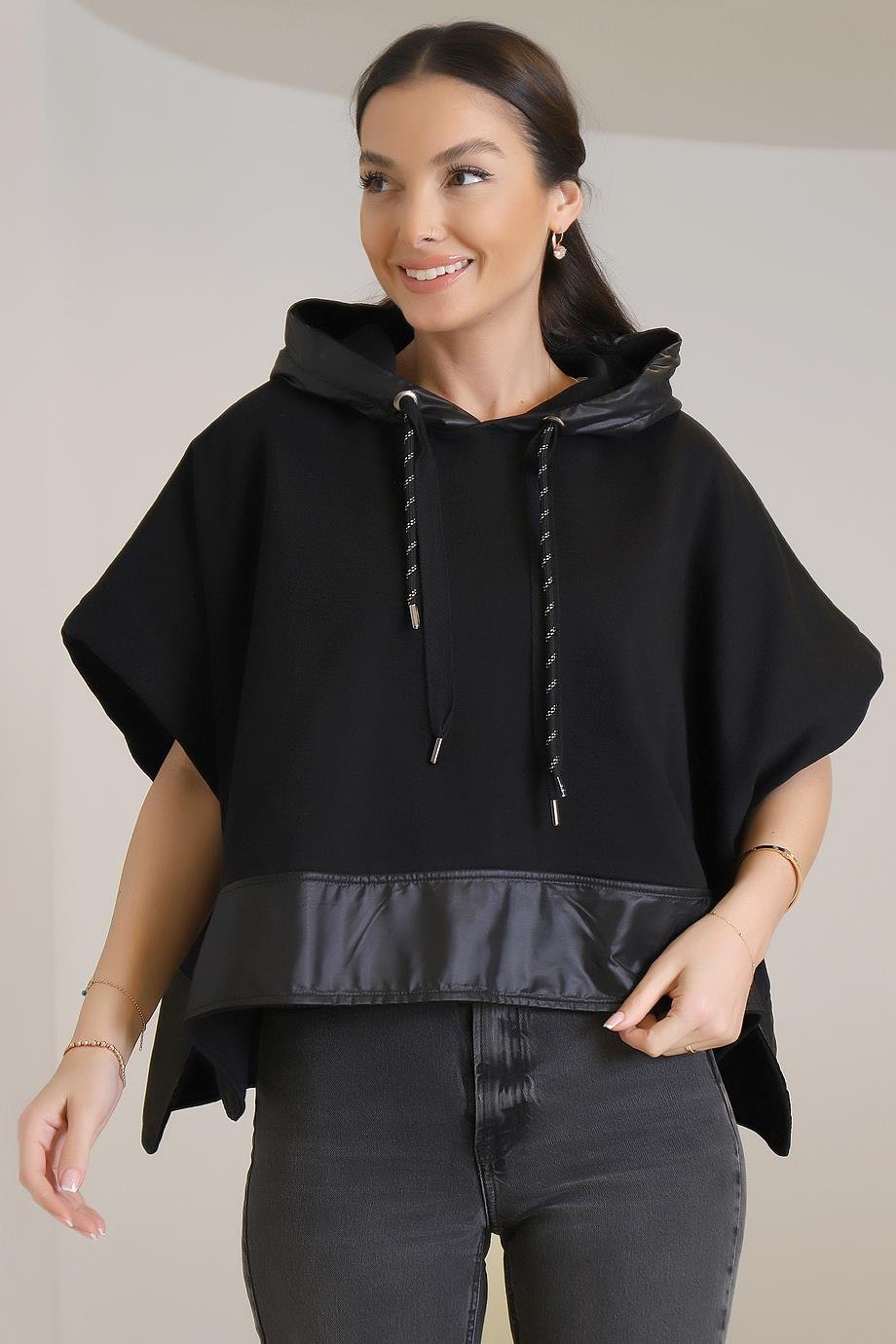 27215-2K3 BEB PLUS SWEATSİYAH