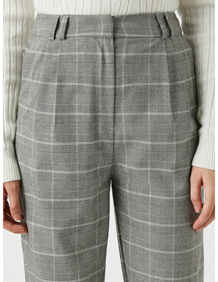 2KAK42873UW-KOTON PANTOLONSİYAH EKOSE