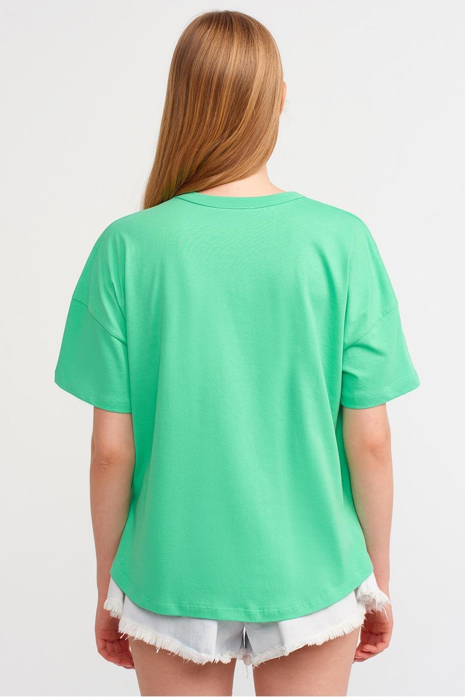 30123-2Y3 DİLVİN TSHIRTYEŞİL