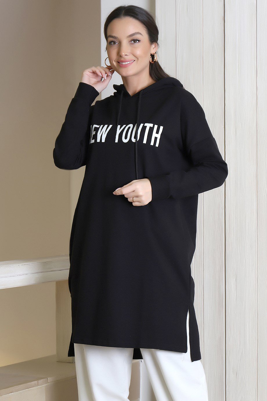 3284-2K3 ADYES SWEATSİYAH