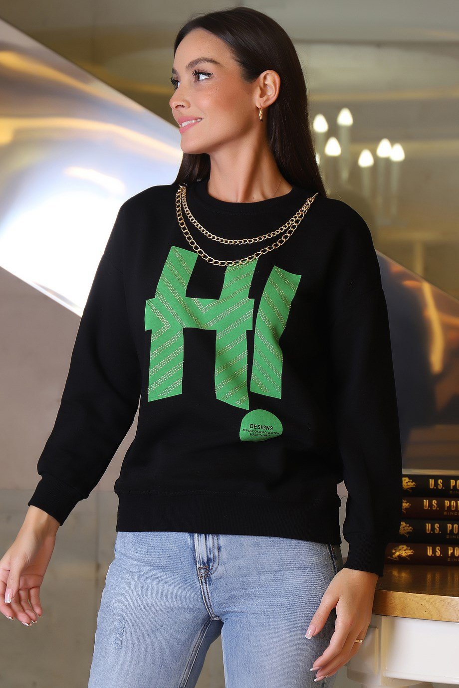 3576-2K3 MİNT SWEATSİYAH