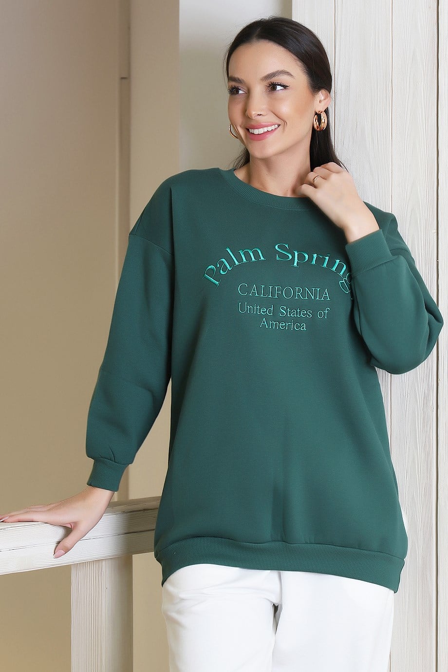 3604-2K3 ADYES SWEATYEŞİL