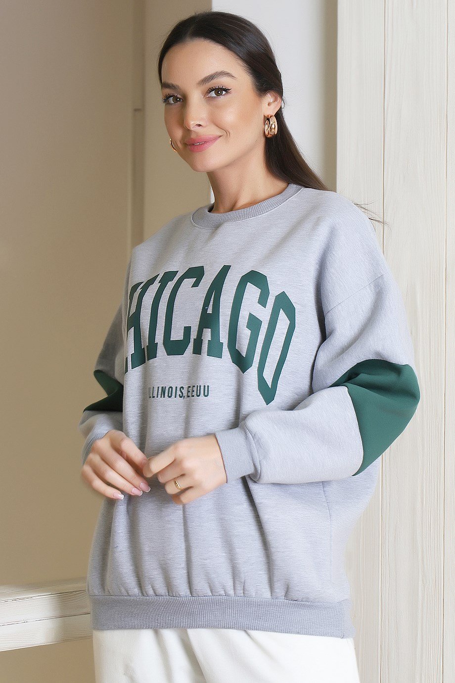 3607-2K3 ADYES SWEATGRİ
