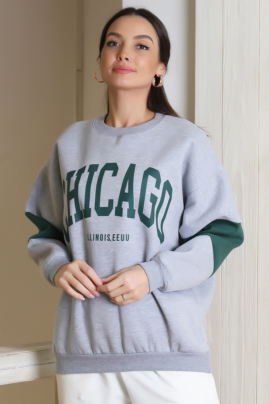 3607-2K3 ADYES SWEATGRİ
