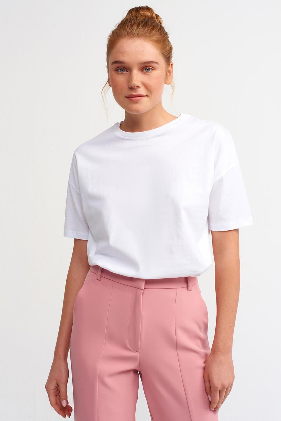 3683-2Y3 DİLVİN TSHIRTBEYAZ