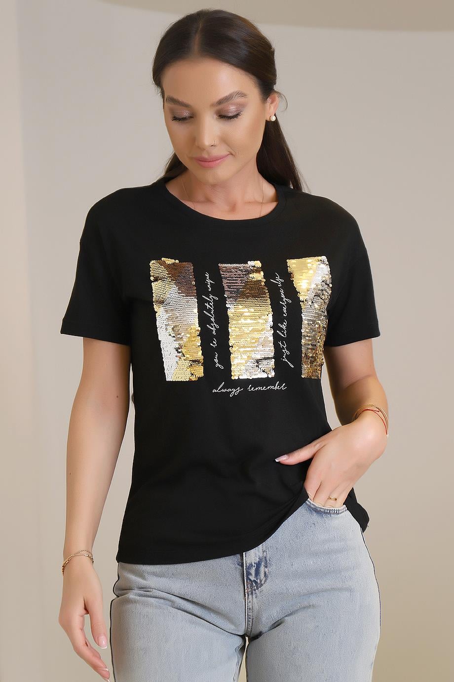 3SAK50245EK-KOTON TSHIRTSİYAH