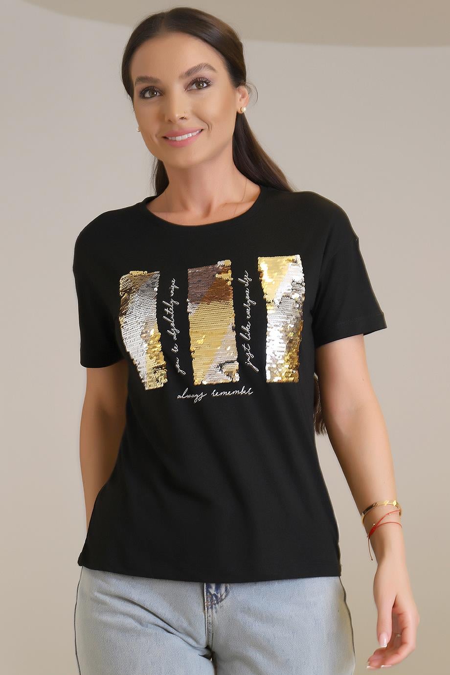 3SAK50245EK-KOTON TSHIRTSİYAH