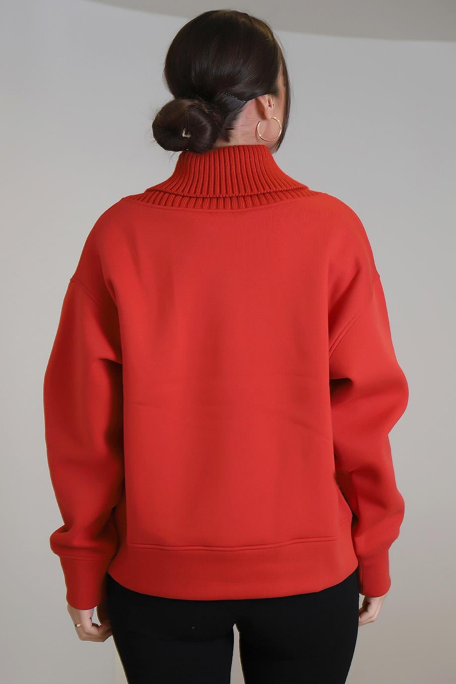 40102-2K3 DİLVİN SWEATKIRMIZI