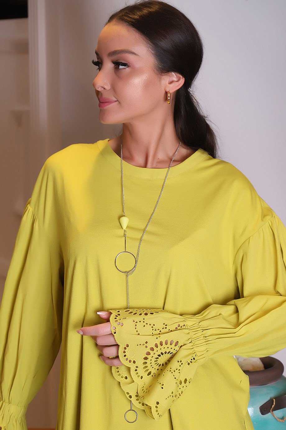 4019-2Y2 HUKKA BLUZYEŞİL