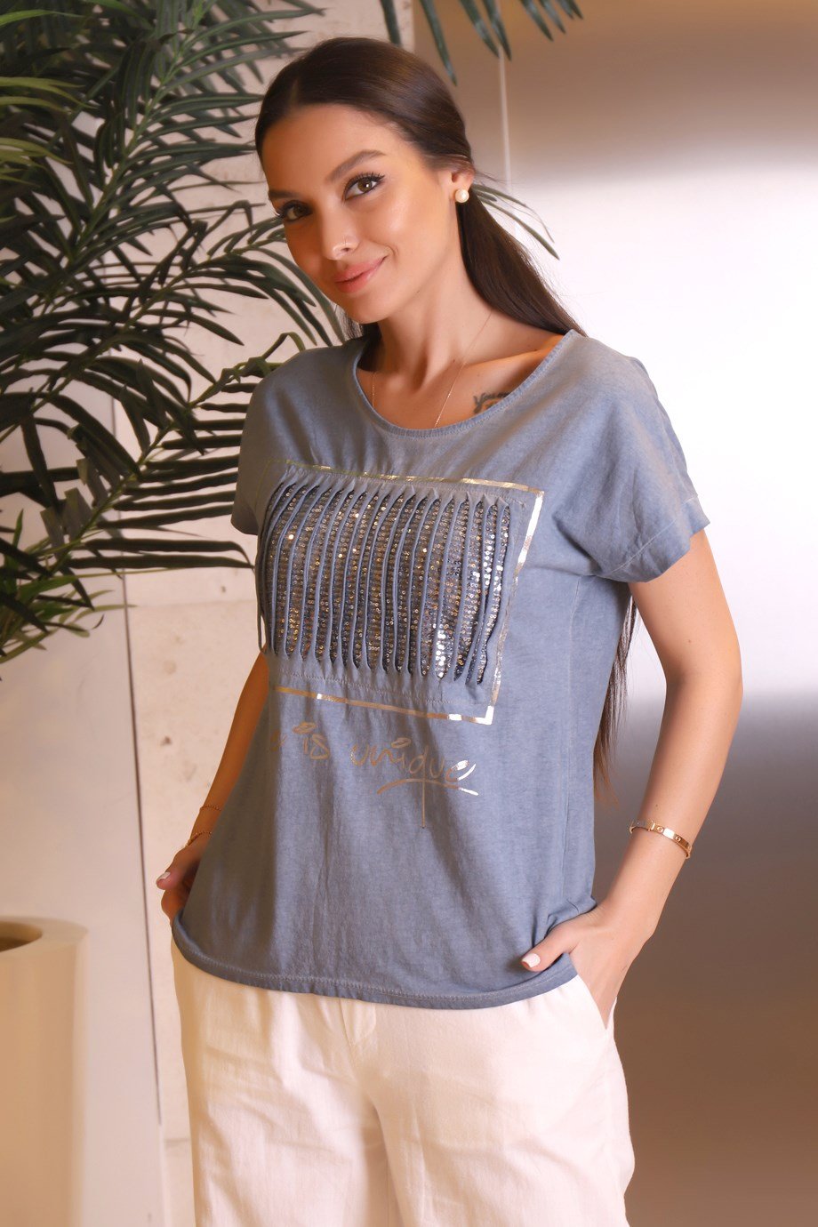 6121-2Y2 VELA T-SHIRTİNDİGO
