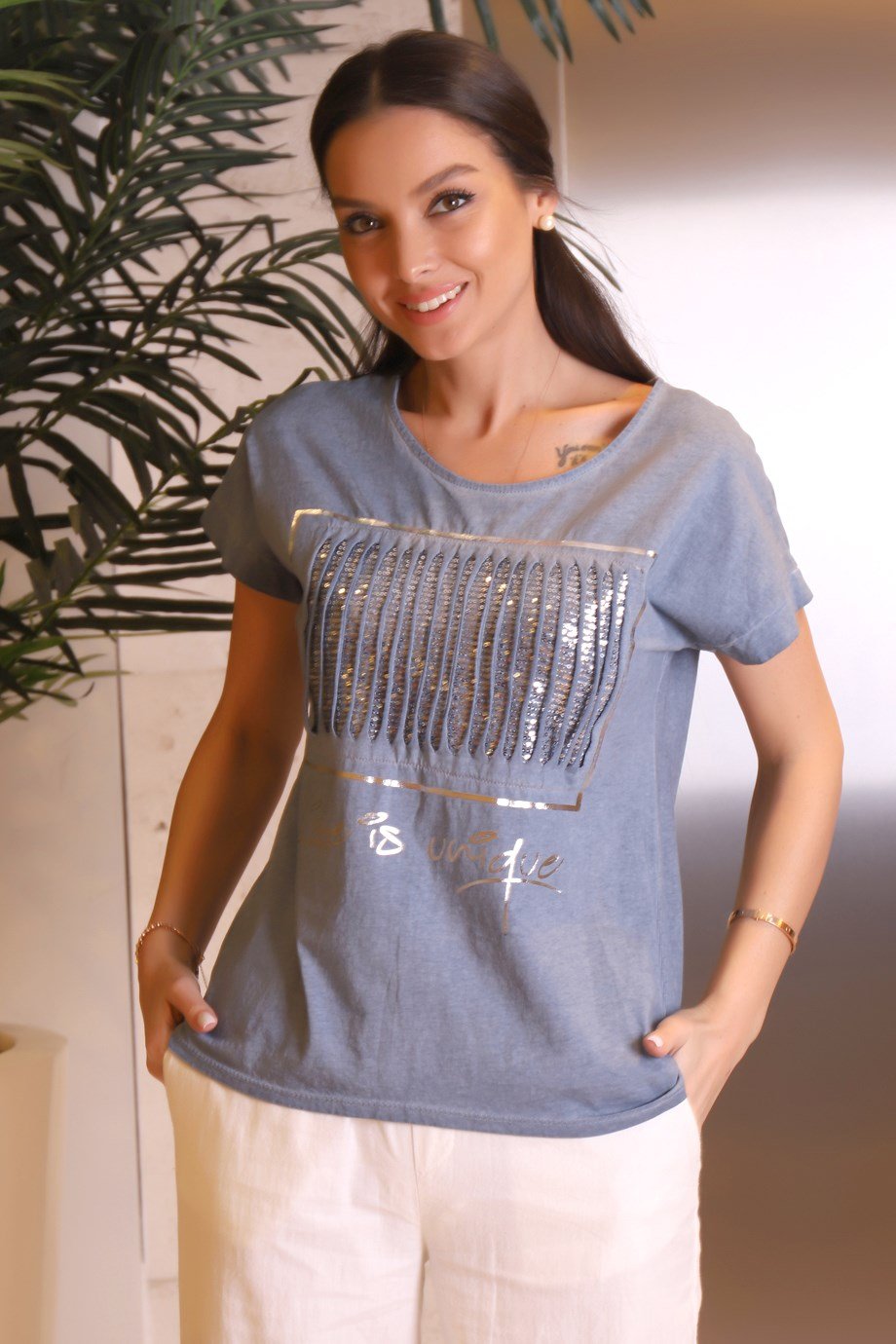 6121-2Y2 VELA T-SHIRTİNDİGO