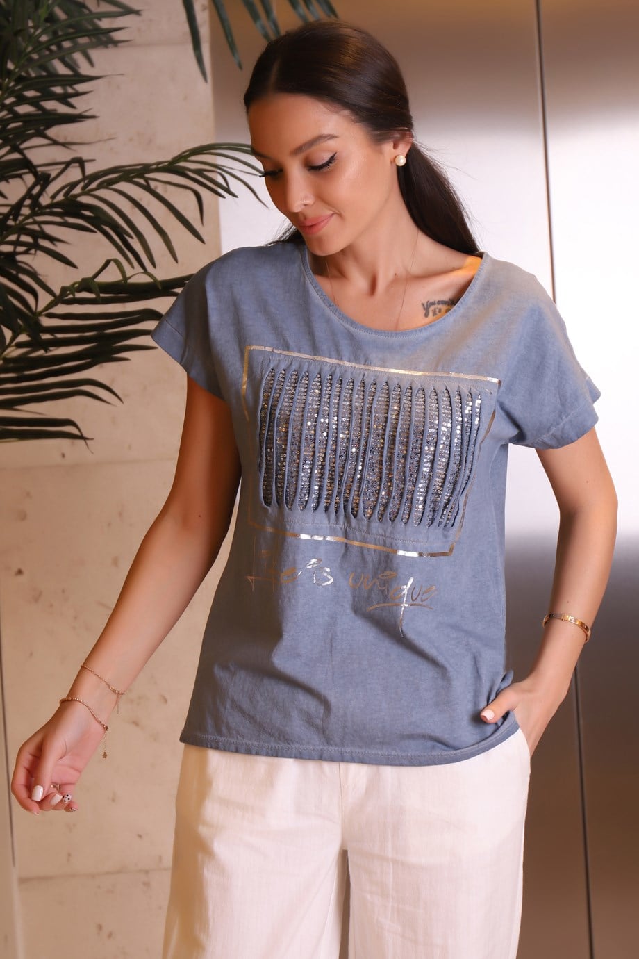 6121-2Y2 VELA T-SHIRTİNDİGO