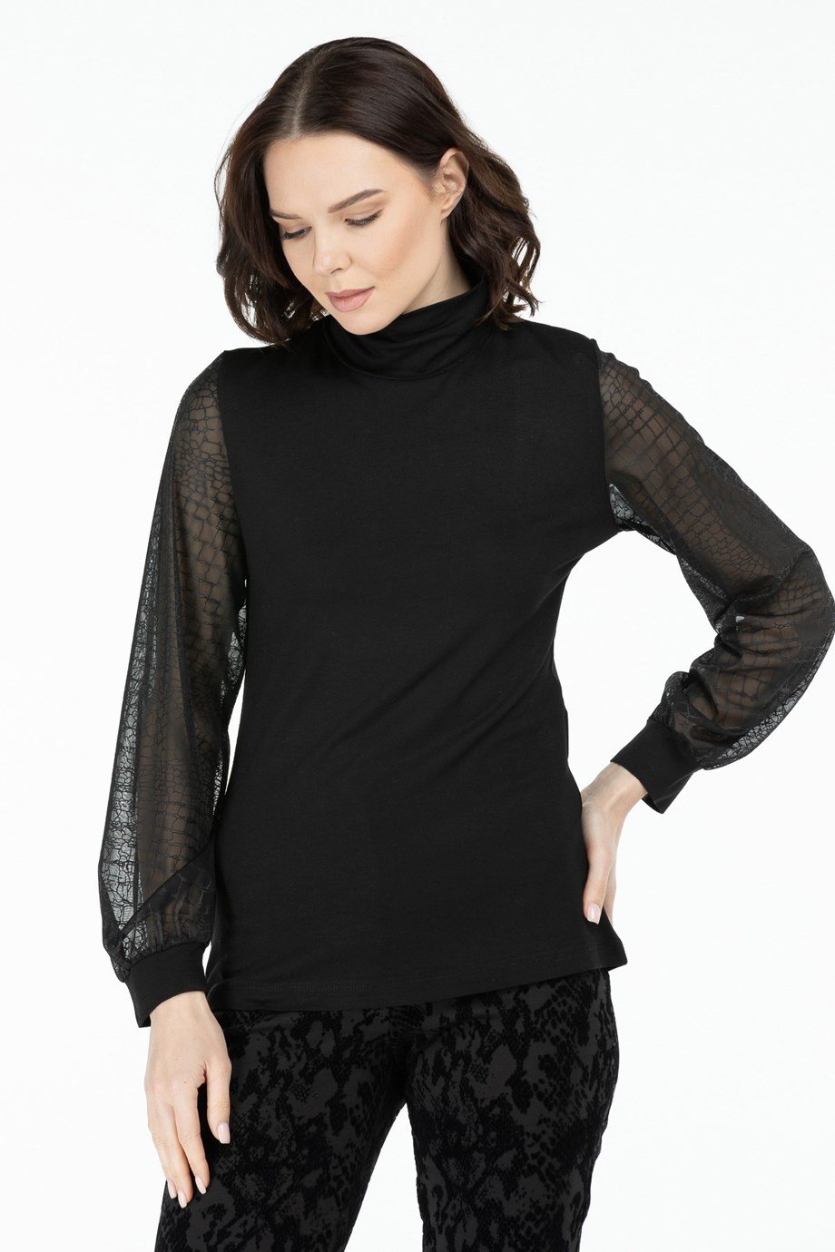 71387-2K3 ONTEKS BLUZSİYAH