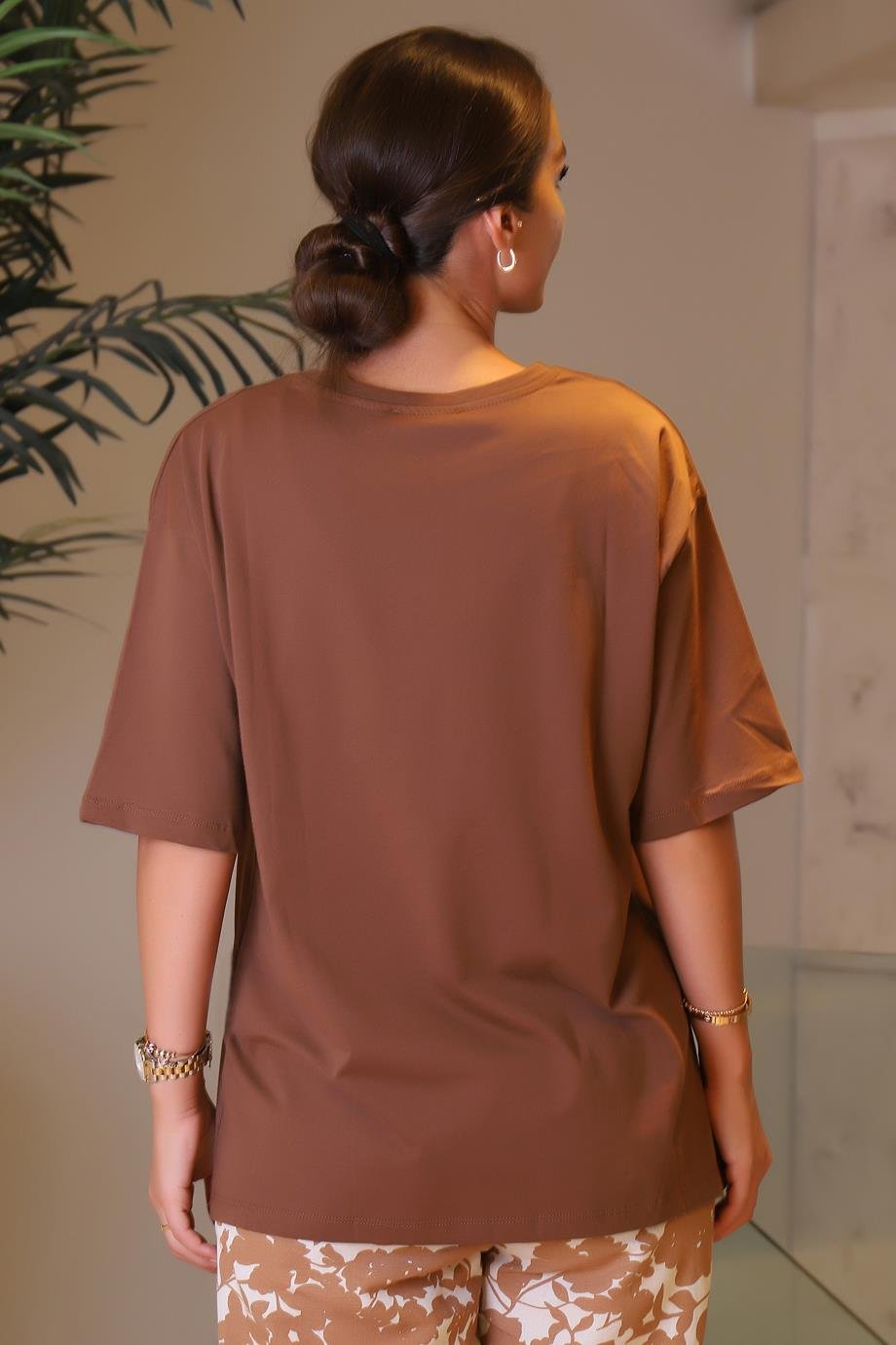 7726-2Y3 MİNT T-SHİRTKAHVE