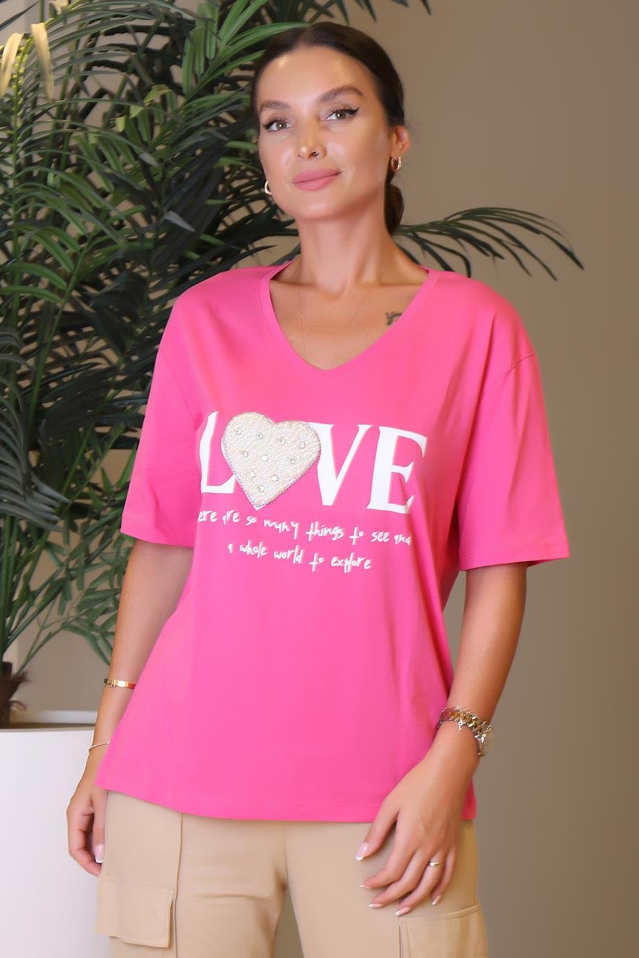 7760-2Y3 MİNT TSHIRTFUŞYA