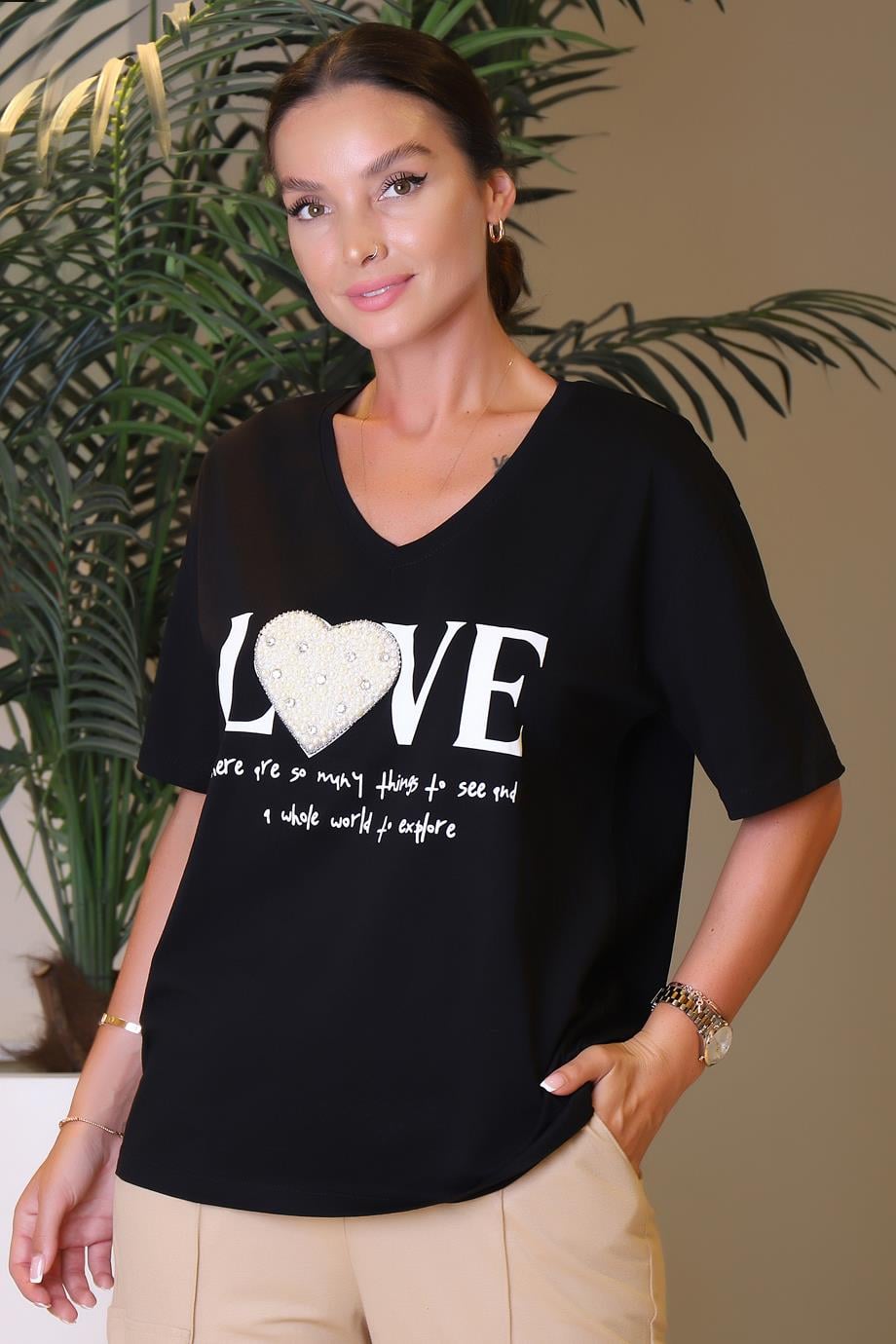 7760-2Y3 MİNT TSHIRTSİYAH