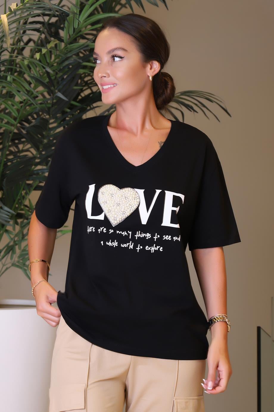7760-2Y3 MİNT TSHIRTSİYAH