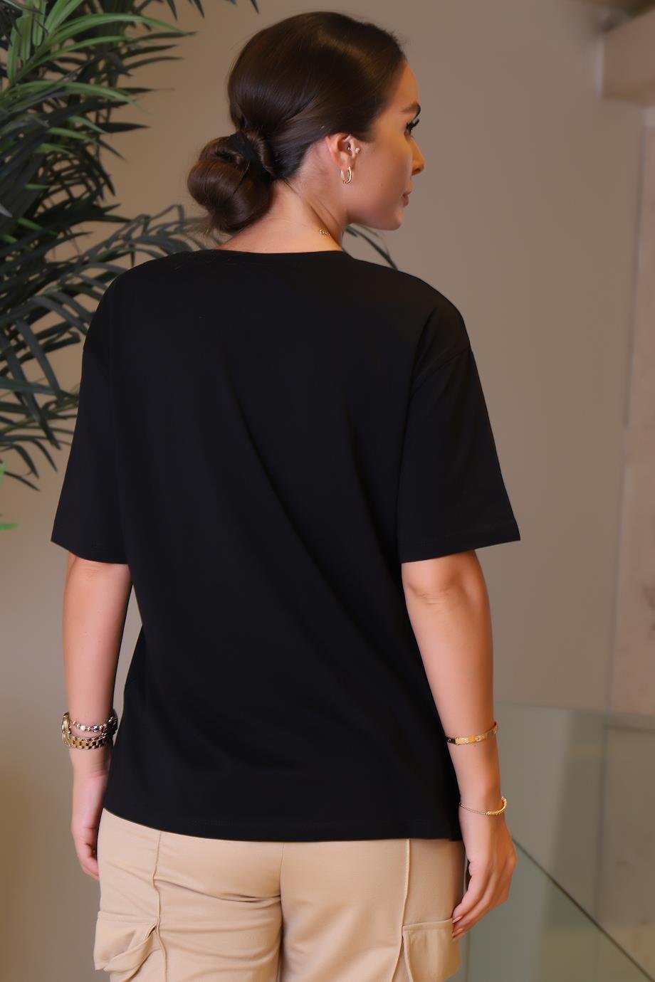 7760-2Y3 MİNT TSHIRTSİYAH