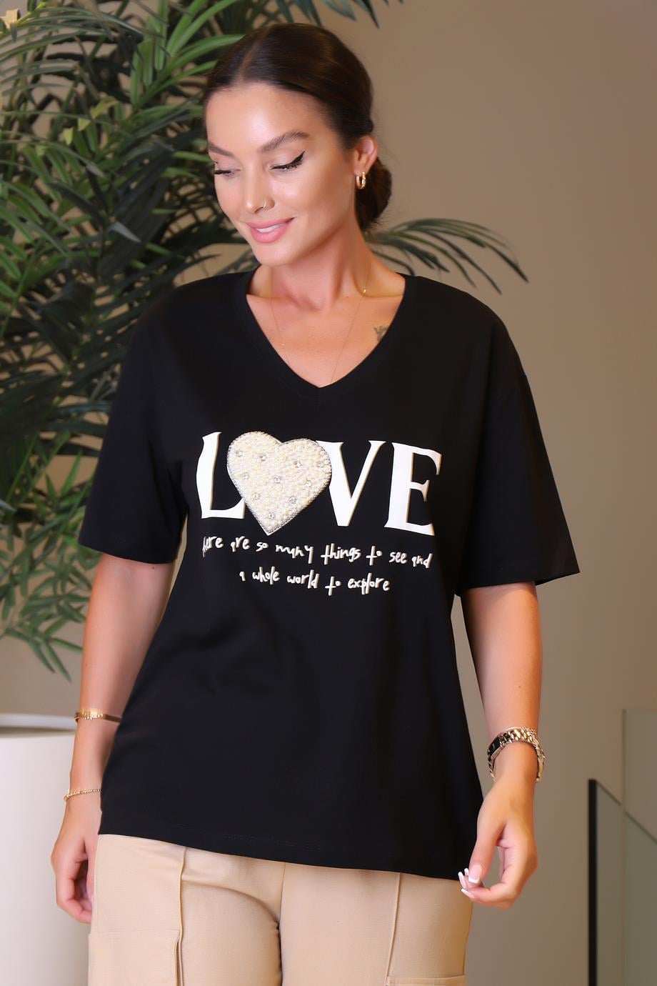 7760-2Y3 MİNT TSHIRTSİYAH