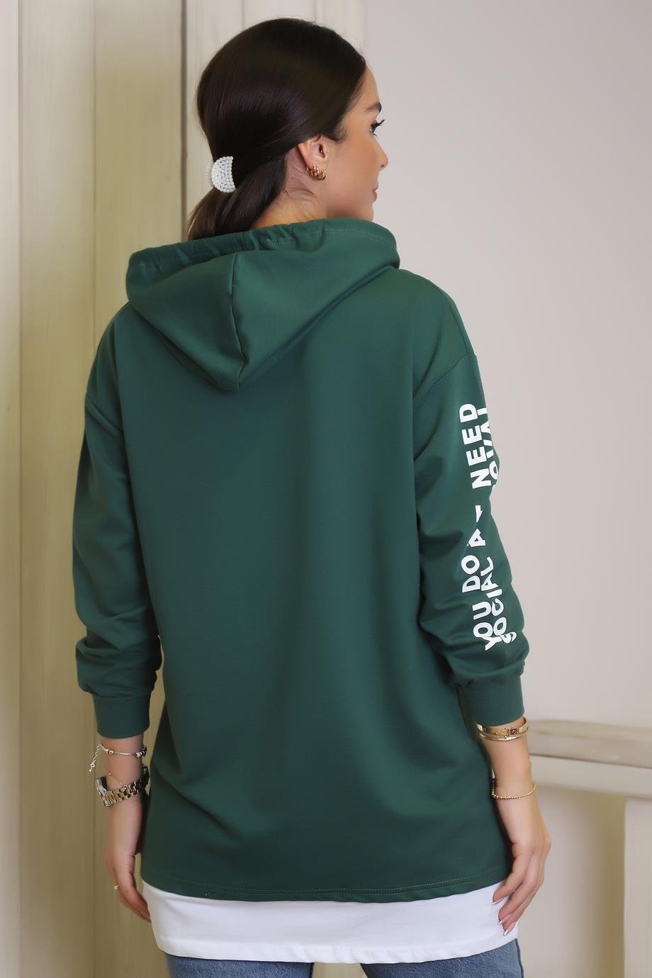 ADYES140-2K4 ADYES SWEATYEŞİL