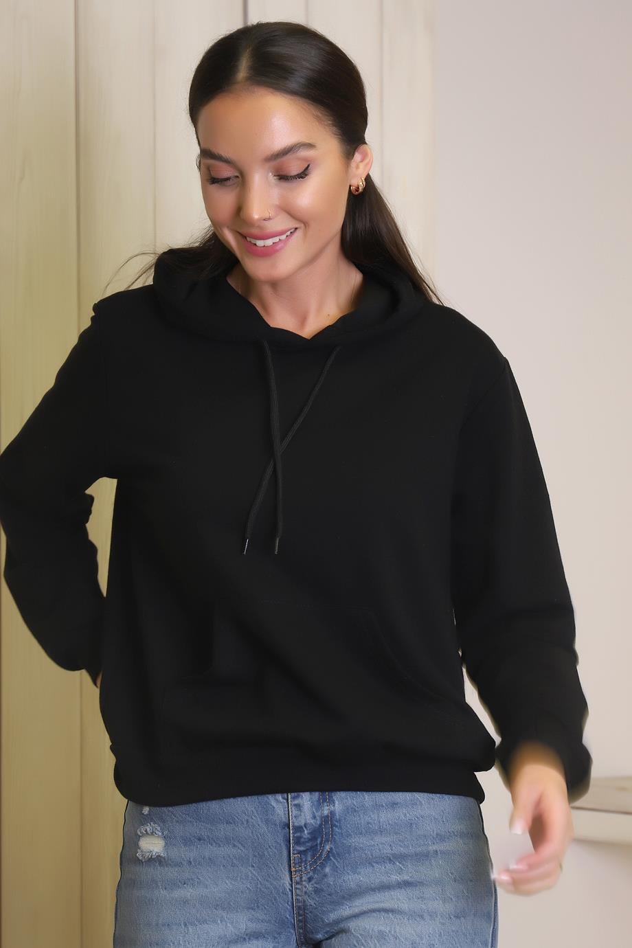 ADYES3301-2K4 ADYES SWEATSİYAH